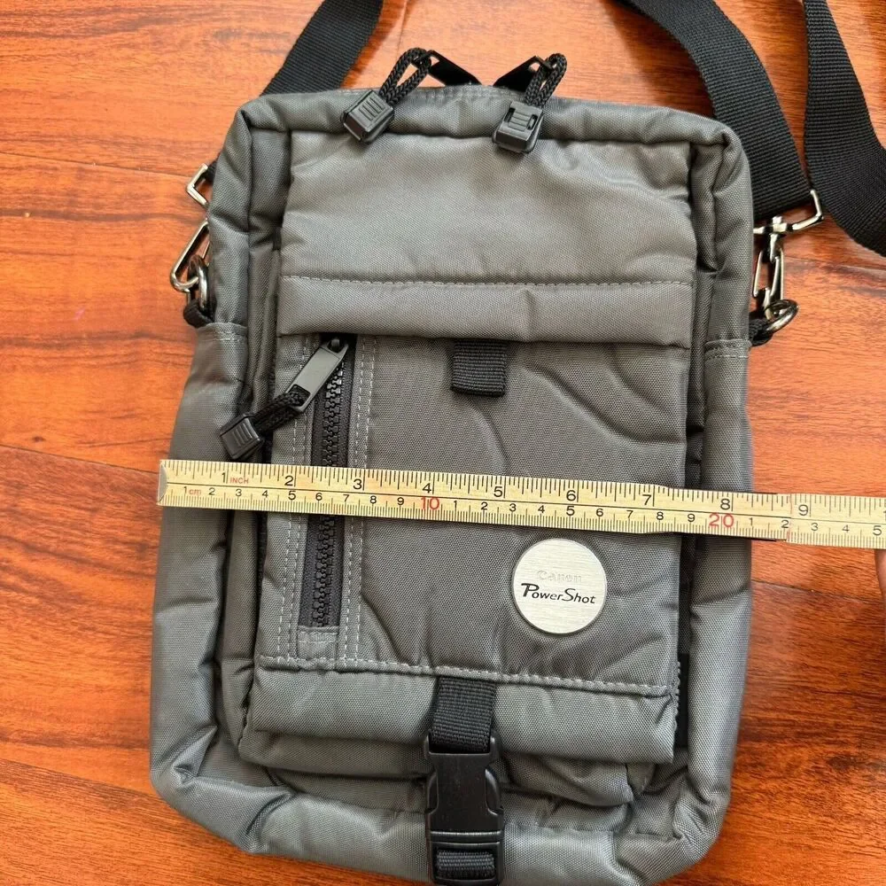 CANON Shoulder Camera Bag Power‎ Shot Dark Gray Medium Case Holster Satchel aa87